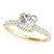 Diamond Halo Engagement Ring for a Round Stone in 14KT White Gold 50957-E