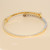 Geometric Diamond Bypass Bangle in 14KT Yellow Gold  0.65 ctw