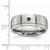 Stainless Steel Polished/Brushed Diamond Band