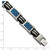 Titanium Polished With  Blue Carbon Fiber Inlay & Rubber Bracelet