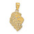 14KT Gold Lion Head Pendant