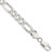 Sterling Silver 8mm Pave Flat Figaro Chain