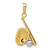 14KT Gold With Rhodium Baseball, Bat, and Glove Pendant