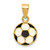 14KT Gold Enameled Soccer Ball Pendant