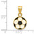 14KT Gold Enameled Soccer Ball Pendant