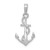 14KT Gold White Gold Solid Polished 3-D Anchor Pendant