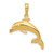 14KT Gold Gold Dolphin Swimming Pendant