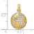 14KT Gold Polished Globe Pendant