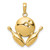 14KT Gold Gold Diamond-Cut Bowling Theme Charm