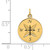 14KT Gold Antiqued Compass Pendant