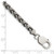 Sterling Silver Antiqued 6mm Spiga Link Bracelet