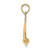 14KT Gold With  Rhodium 3-D Polished Sailboat Charm