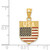 14KT Gold USA Flag Enameled Pendant