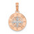 14KT Gold Gold Rose and White Gold Mini Nautical Compass Pendant