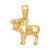 14KT Gold 3-D Moose Pendant