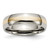 Titanium 14KT Gold Yellow Inlay 6mm Polished Band