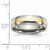 Titanium 14KT Gold Yellow Inlay 6mm Polished Band