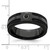 Edward Mirell BlackTi Cable Black Spinel With Sterling Silver Bezel 7mm Band