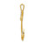 14KT Gold Diamond Fish Hook Pendant