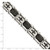 Stainless Steel Polished/Brushed Black Rhodium  Black Diamond 8.75in Bracelet