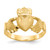 14KT Gold Gold Diamond-cut Claddagh Ring