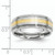 Cobalt 14KT Gold Gold Gold Inlay Satin and Polished 8mm Band