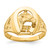 14KT Gold Gold Polished Horseshoe with Horse in Center Ring