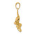 14KT Gold Polished Open-Backed Redfish Pendant