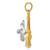 14KT Gold Two-tone 3-D Anchor With Moveable Propeller Pendant