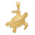 14KT Gold 2-D Sea Turtle Pendant