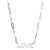 Sterling Silver Necklace made with Paperclip Chain (3mm) and Word "LOVE" in Center