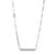 Sterling Silver Necklace made with Paperclip Chain (3mm) and Cubic Zirconia Bar (34x4mm) in Center