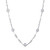 Sterling Silver Necklace Made With Paperclip Chain (3mm) And 7 Pieces Cubic Zirconia (Stone Size 6Mm) Station