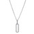 Sterling Silver Necklace with Cubic Zirconia link (24x8mm) Pendant