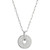 Sterling Silver Necklace made with Paperclip Chain (2mm) and Pave Cubic Zirconia Disc (25x20mm) Pendant