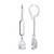 Sterling Silver Earrings with Cubic Zirconia (12x8mm)