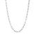 Sterling Silver Necklace made with Diamond Cut Paperclip Chain (5mm), Measures 17" Long, Plus 2" Extender for Adjustable Length, Rhodium Finish