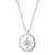 Sterling Silver Necklace made with Paperclip Chain (2mm) and Cubic Zirconia Starburst Pendant (30x25mm)