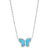 Sterling Silver Necklace made with Paperclip Chain (2mm) and Butterfly (25x17mm) in Center