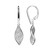 Sterling Silver Drop Earrings with Twist Cubic Zirconia Marquise (17x8mm)