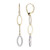 Sterling Silver Earrings made with Marquise Chain (8mm) and Cubic Zirconia