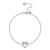 Lafonn Mini Open Heart Bracelet in Platinum Bonded Sterling Silver