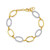 Lafonn 2-Tone Alternating Bracelet in Platinum Bonded Sterling Silver