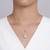 Lafonn Cultured Freshwater Pearl Necklace bonded in Platinum