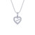 Lafonn Mom Heart Necklace bonded in Platinum
