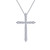 Lafonn 1.06 CTW Cross Pendant Necklace bonded in Platinum