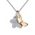 Lafonn Butterfly Shadow Charm Necklace bonded in Platinum