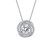 Lafonn Circle Knot Pendant Necklace bonded in Platinum