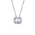 Lafonn Emerald-Cut Halo Necklace bonded in Platinum