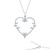 Lafonn Filigreen Heart (c) Necklace bonded in Platinum